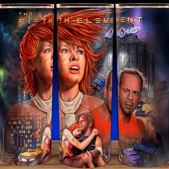 Glow in the Dark The Fifth Element 90s Bruce Willis SciFi Movie Cup Mug Tumbler - Picture 2 of 4